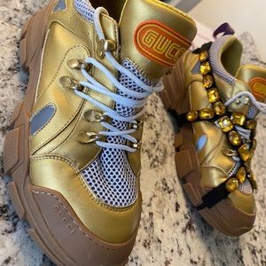 Gold & Tan Women’s Gucci Sneaker